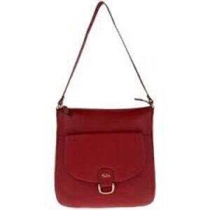 Tula England Leather Front Tab Shoulder Bag